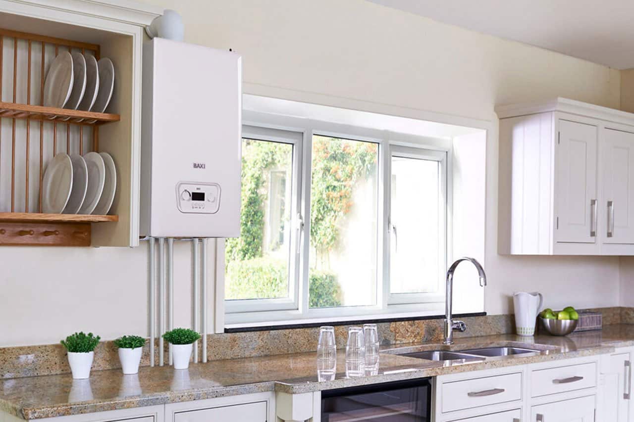 Baxi boiler installed into modern domestic kitchen